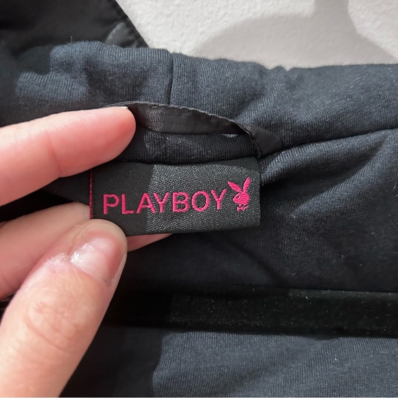 Black Playboy Bunny Puffer Jacket-Md - Picture 8 of 8